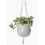 Macramé 1 vaso branco (para vaso 17 cm Ø)