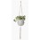 Macramé 1 vaso branco (para vaso 17 cm Ø)